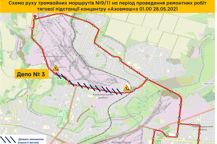 Схема движения трамваев мариуполь