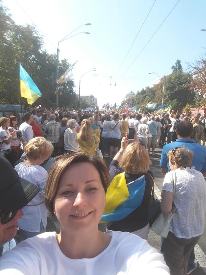 Мария Подыбайло на Марше защитников Украины Мария Подыбайло на Марше защитников Украины, Мария Подыбайло