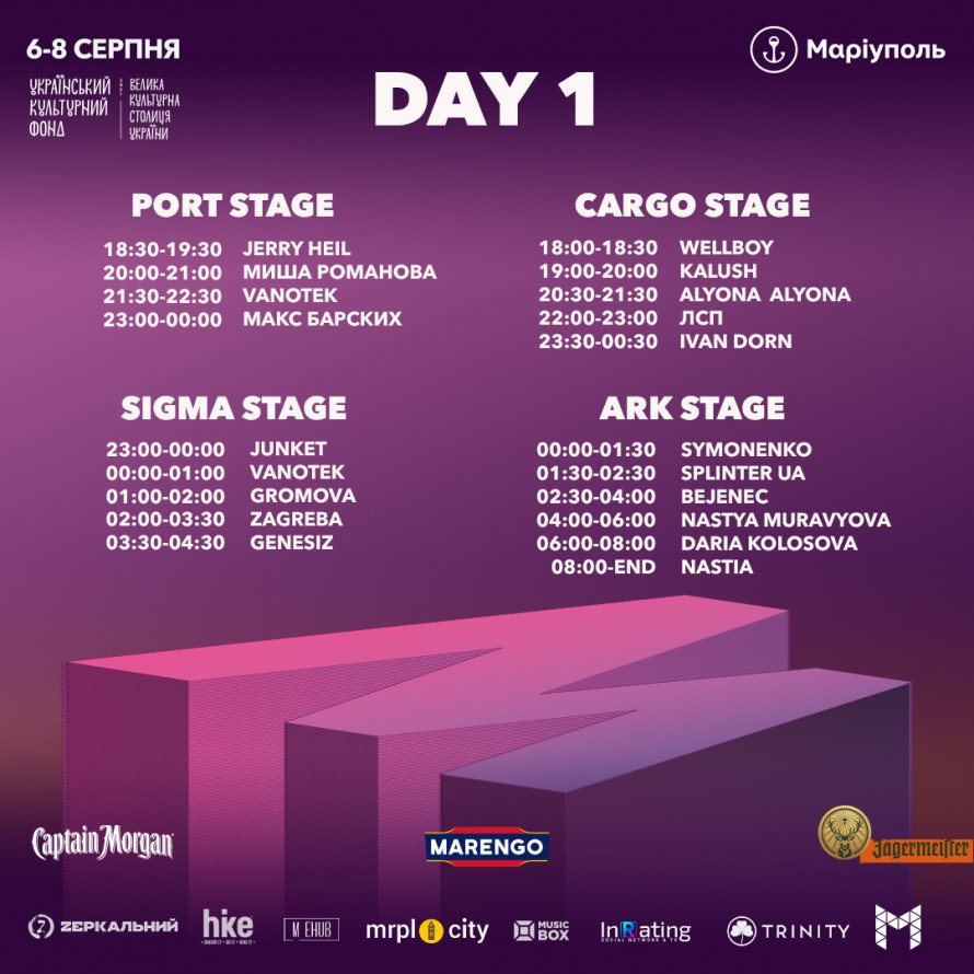 Kogo Mozhna Pochuti Zavtra Na Mrpl City Festival Spisok Day 1 Novosti 5 Avgusta 2021 G 0629 Com Ua