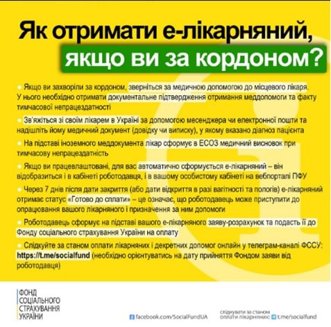 Як отримати лікарняний, якщо ви працюєте за кордоном